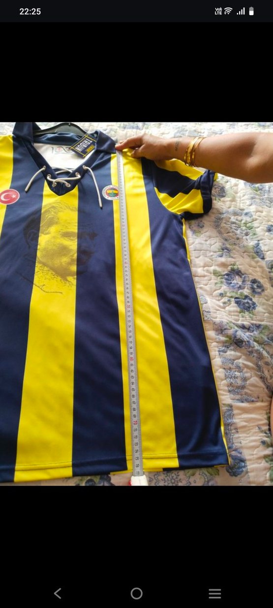 Sarı Lacivert Düğmeli Kısa Kollu Erkek Forma - Görsel 3