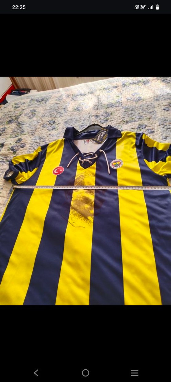 Sarı Lacivert Düğmeli Kısa Kollu Erkek Forma - Görsel 2