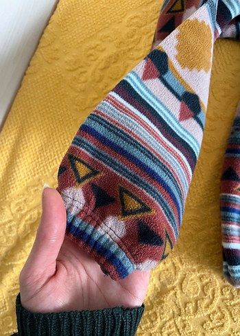 Zara Bohem Çok Renkli Yüksek Yakalı Triko Sweatshirt - Görsel 3