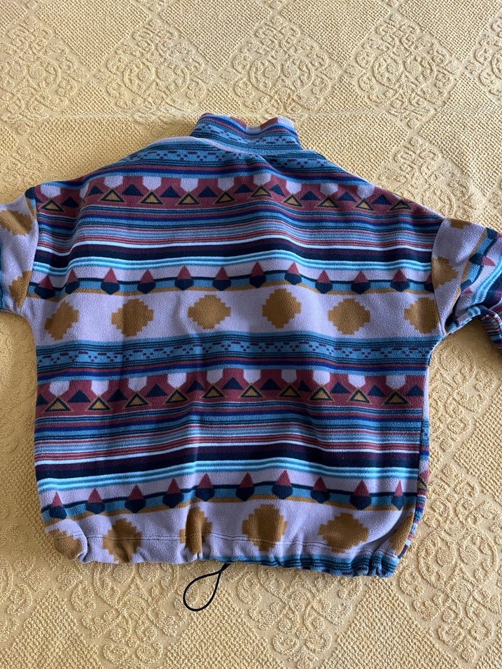 Zara Bohem Çok Renkli Yüksek Yakalı Triko Sweatshirt - Görsel 5