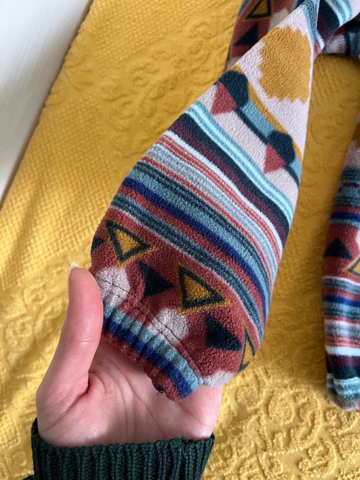 Zara Bohem Çok Renkli Yüksek Yakalı Triko Sweatshirt - Görsel 3