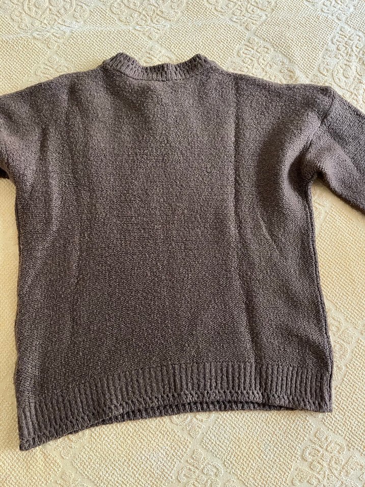 Zara Kahverengi Örgü Kadın Kazak - Görsel 4