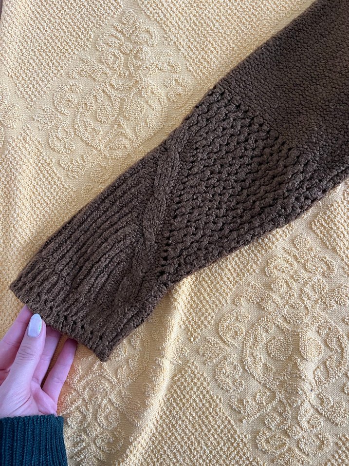 Zara Kahverengi Örgü Kadın Kazak - Görsel 3