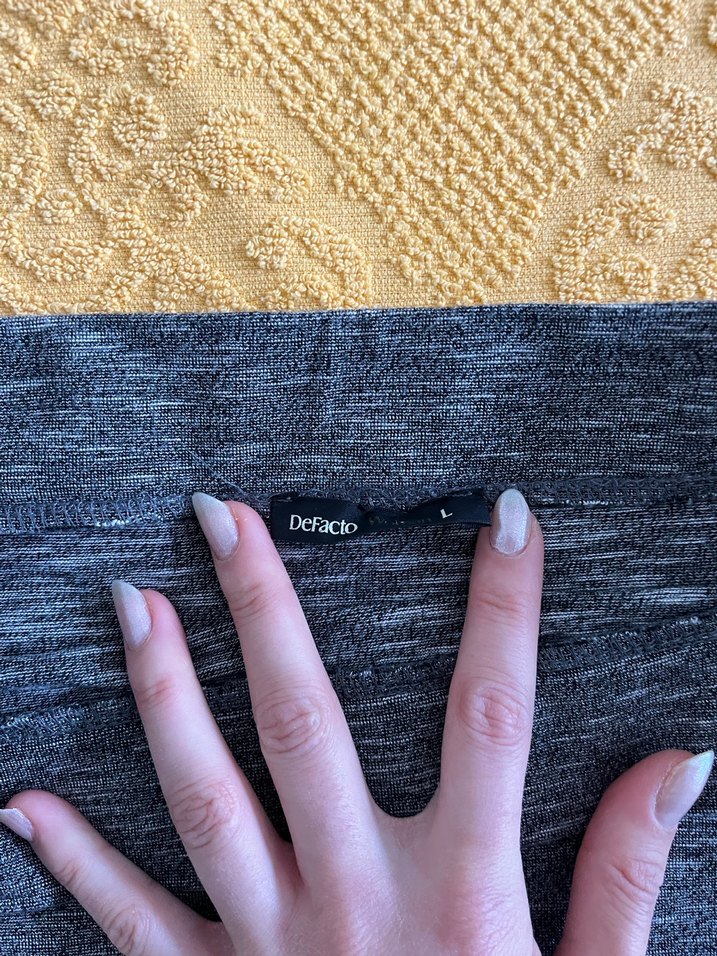 Zara antrasit Uzun Dar Kesim Kadın Etek - Görsel 4