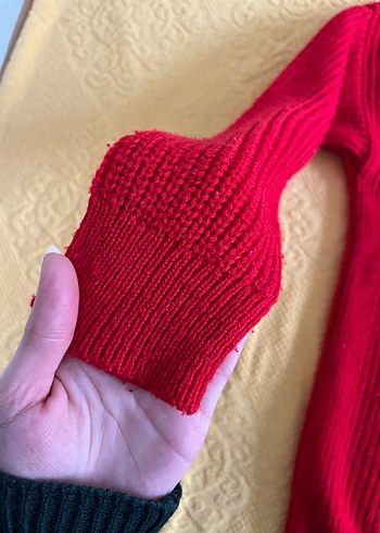 Zara Kırmızı Kadın Triko Kazak - Görsel 3