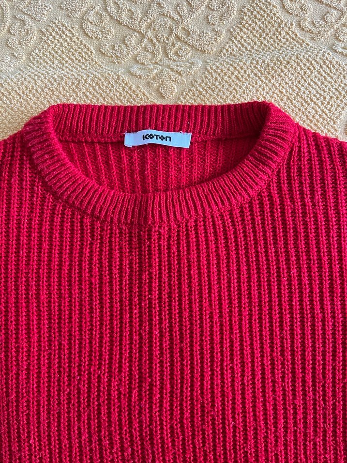 Zara Kırmızı Kadın Triko Kazak - Görsel 2