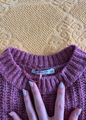 Zara Mor Triko Kadın Kazak - Görsel 3