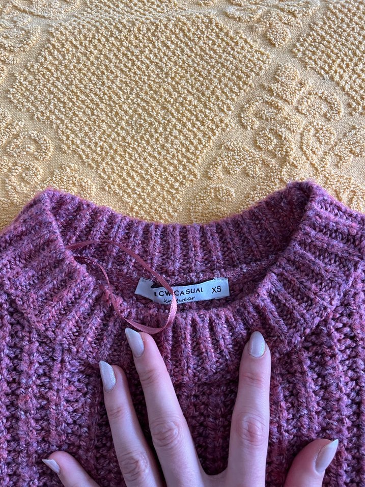 Zara Mor Triko Kadın Kazak - Görsel 3