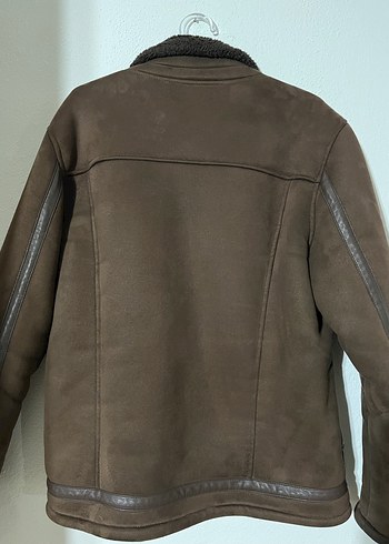 LC Waikiki Erkek Kahverengi Süet Kürklü Ceket