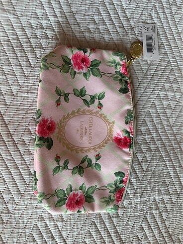 Estée Lauder x Laduree çiçek desenli makyaj çantası