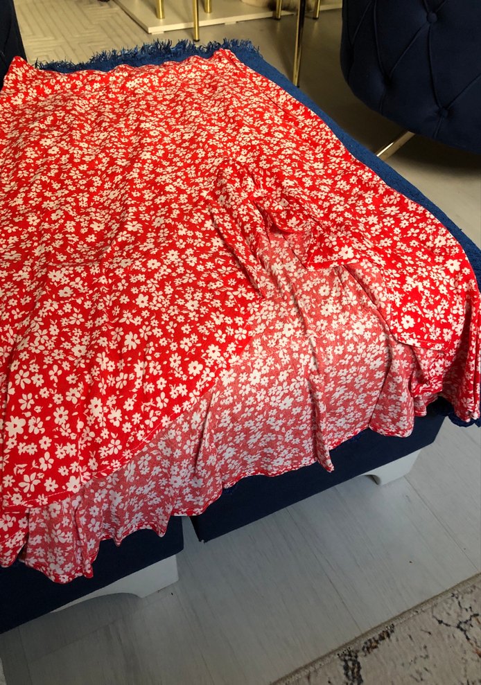 Kırmızı Midi  Etek - Görsel 2