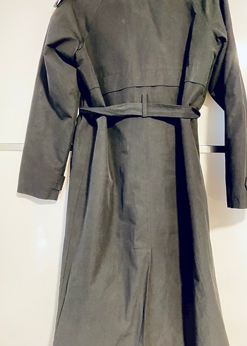 Siyah Beli Kuşaklı Uzun Trençkot - Görsel 3