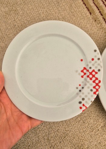  Beden porland marka Klasik Beyaz Desenli Yemek Tabağı