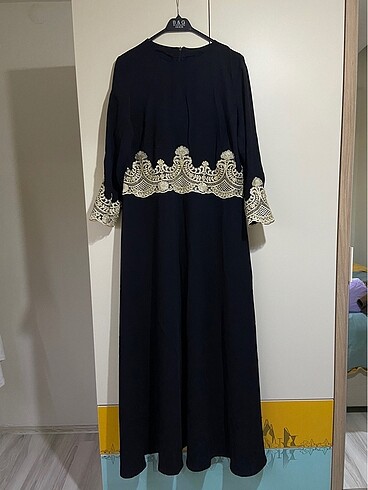 Siyah Krep Abiye Elbise