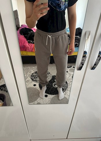 Polar Gri Oversize Eşofman Altı - Görsel 3