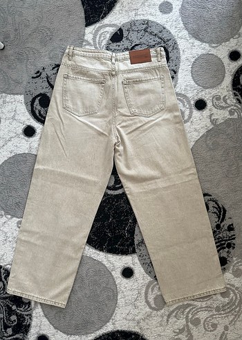 Erkek Baggy Krem Jean - Görsel 5