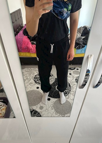 Polar Siyah Oversize Eşofman Altı - Görsel 2