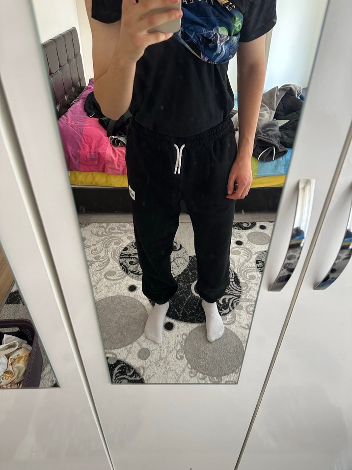 Polar Siyah Oversize Eşofman Altı - Görsel 2