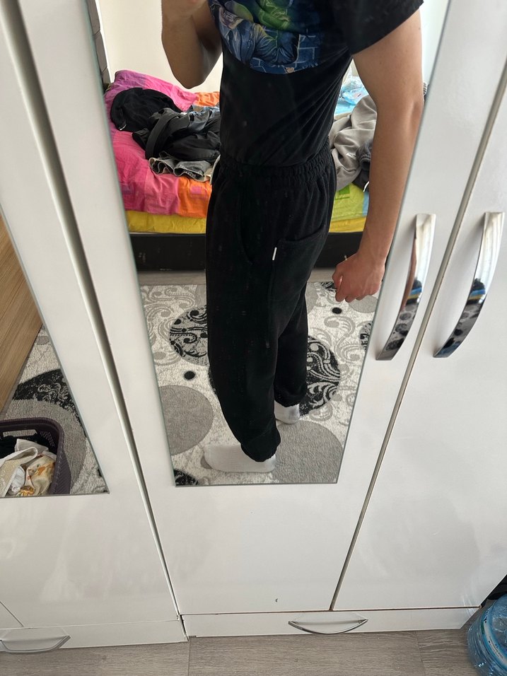 Polar Siyah Oversize Eşofman Altı - Görsel 3