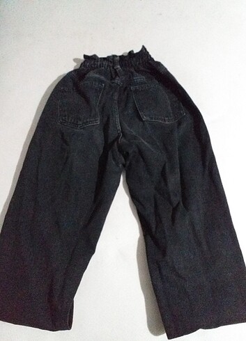 38 Beden Beli büzgülü siyah pantolon