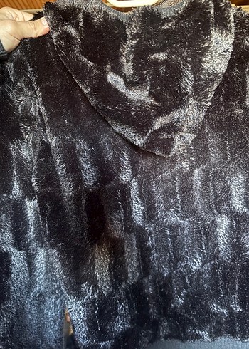 Kahverengi Kadın Peluş Fermuarlı ceket - Görsel 2