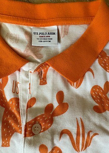Erkek Çocuk Turuncu Desenli Polo Tişört - Görsel 2