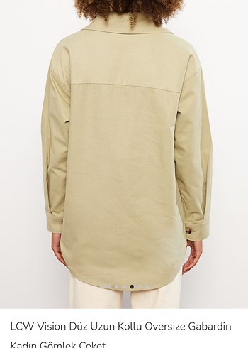 LCW Vision Oversize Gabardin Kadın Gömlek - Görsel 3