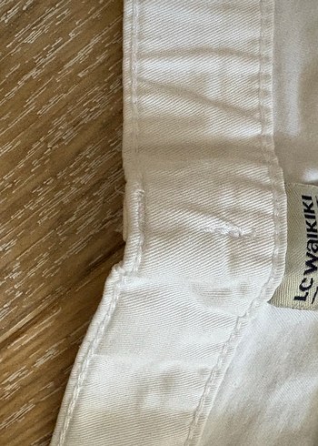 Beyaz Midi Keten erkek çocuk Pantolon - Görsel 2