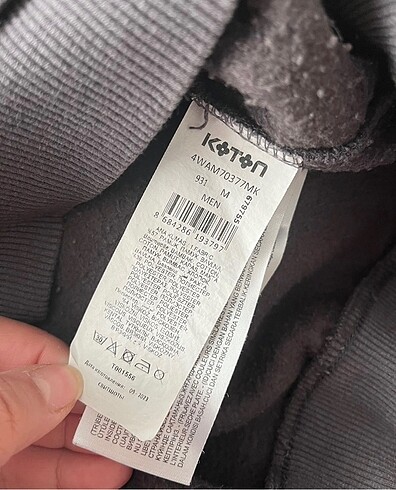 m Beden gri Renk Koton Sweatshirt