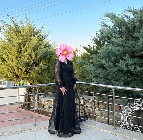 s Beden siyah Renk Abiye elbise