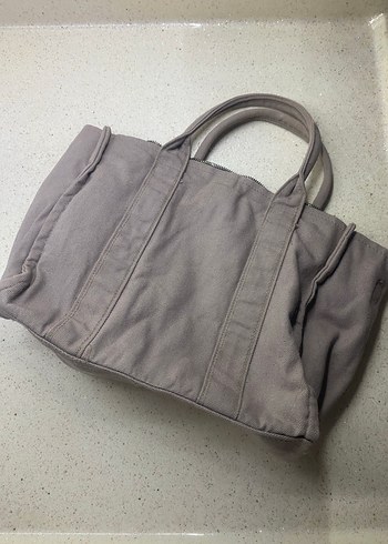 Açık Kahverengi Gri Fermuarlı Baskılı Kadın Omuz Çantası - Görsel 2