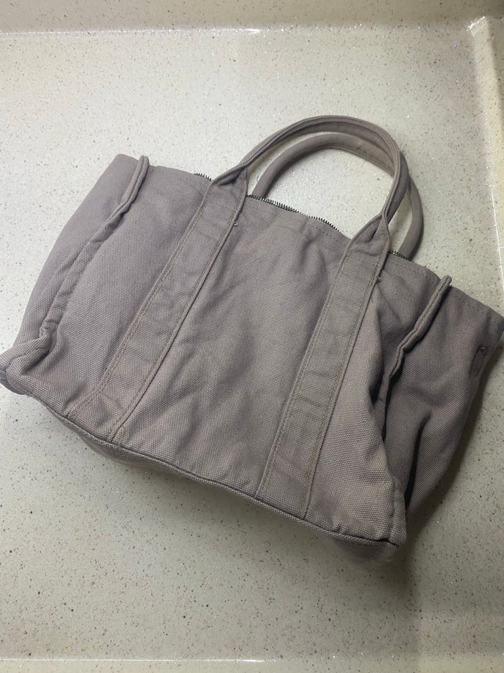 Açık Kahverengi Gri Fermuarlı Baskılı Kadın Omuz Çantası - Görsel 2