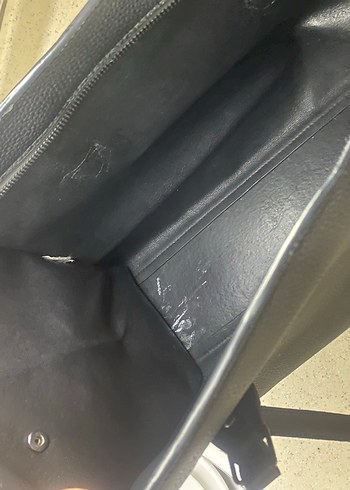 Siyah Deri Tokalı Kadın Çanta - Görsel 2