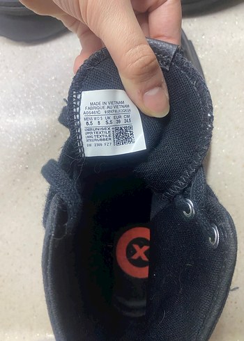 Converse Kadın Siyah Zımbalı Yüksek Taban Sneaker Spor Ayakkabı - Görsel 5
