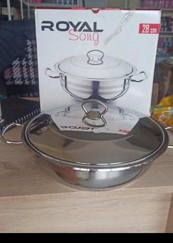 Parlak Bej Kapaklı Çelik güveç Tencere - Görsel 2