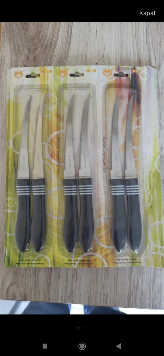 Gri Saplı 6'lı Bıçak Seti - Görsel 2