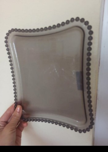 Gri Şeffaf sunum tepsisi 6 adet - Görsel 2