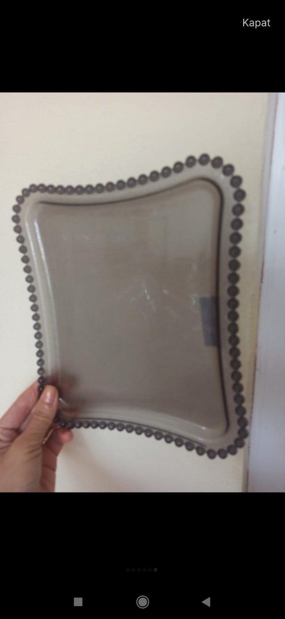 Gri Şeffaf sunum tepsisi 6 adet - Görsel 2