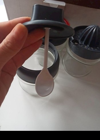 Siyah Kapaklı 3'lü Cam Mutfak Seti - Görsel 4