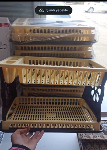 Bej Plastik Bulaşık Kurutmalık - Görsel 2