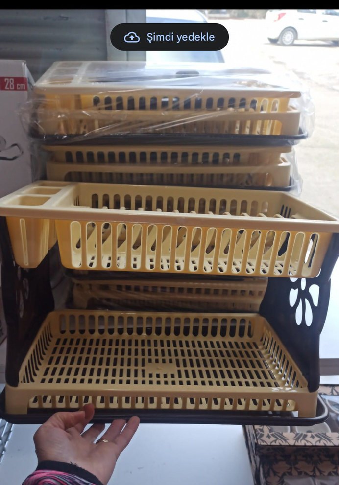 Bej Plastik Bulaşık Kurutmalık - Görsel 2