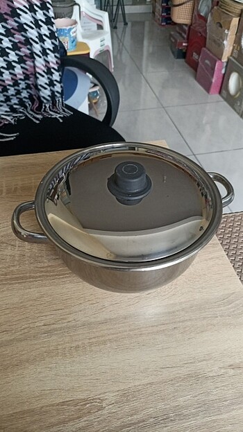 22 cm krom çelik tencere