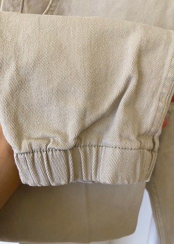 Bej Erkek Keten Rahat Kesim Pantolon - Görsel 3