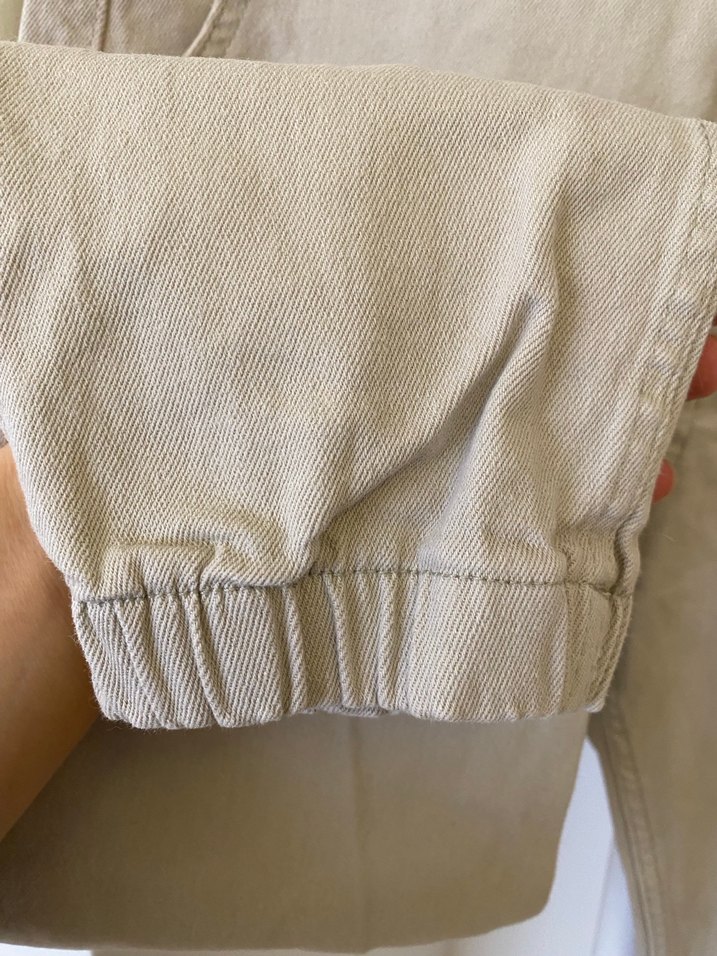 Bej Erkek Keten Rahat Kesim Pantolon - Görsel 3