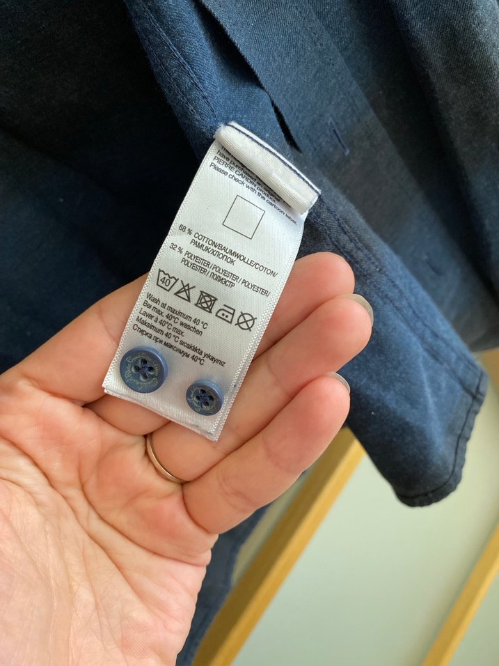 Gri Uzun Kollu Denim Erkek Gömlek - Görsel 4