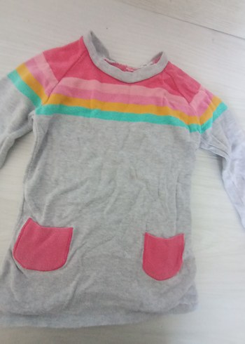 Kız Çocuk Gri Uzun Kollu Sweatshirt