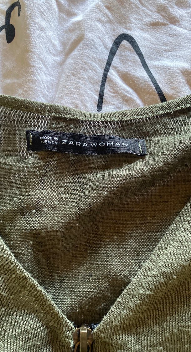 Kapüşonlu, Uzun Kollu Haki Hemşire Sabahlığı - Görsel 2