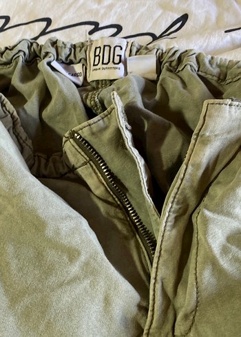 Zara Kadın Khaki Keten Rahat Kesim Pantolon