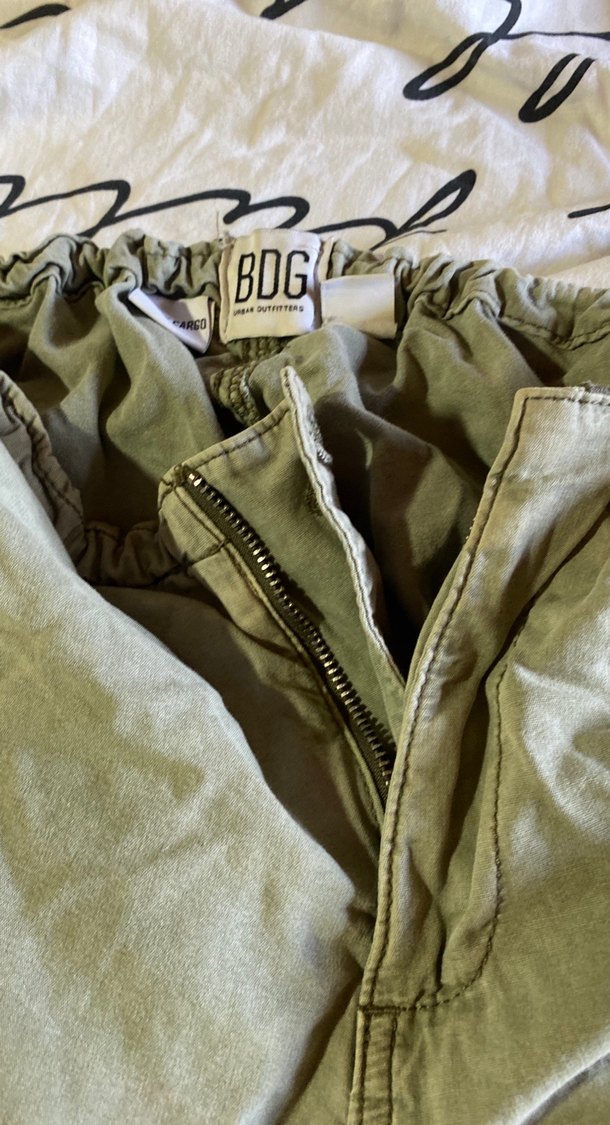 Kadın Khaki Keten Rahat Kesim Pantolon - Görsel 2