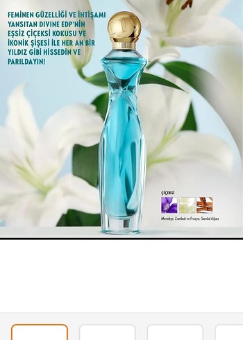 Divine EDP Kadın Parfümü, Çiçeksi Kokulu